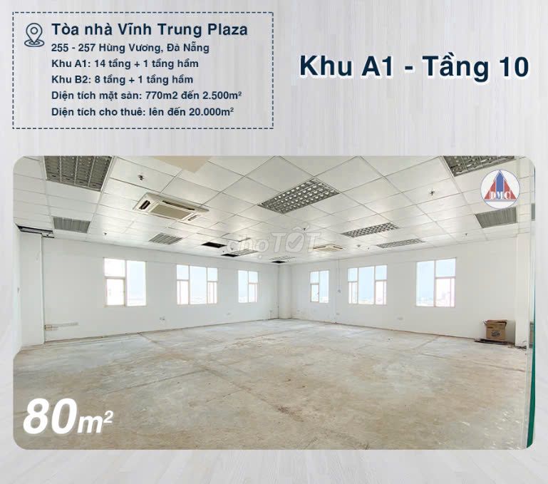 Cho thuê văn phòng Vĩnh Trung plaza, tiện lợi, đẳng cấp