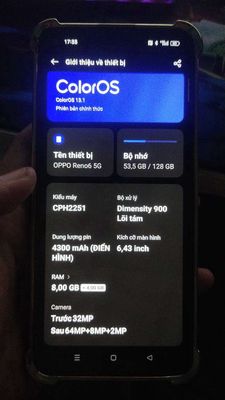 Oppo Reno 6 5G Đen 8GB/128GB
