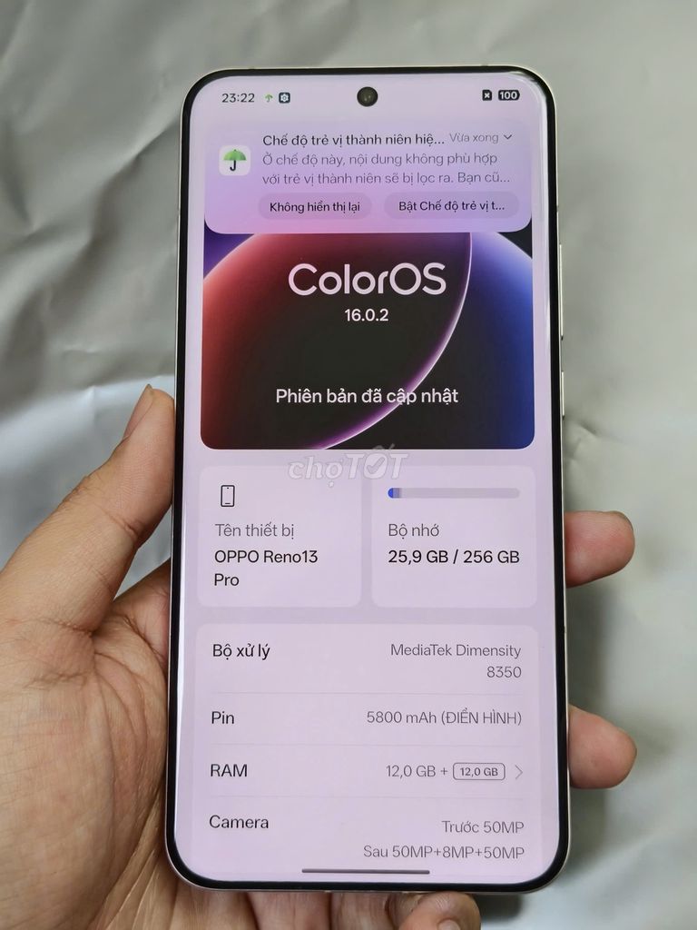 Oppo Reno 13 Pro Hồng 12/256GB. Mua bán Điện thoại tại Quận Bình Thạnh Tp Hồ Chí Minh được đăng bởi Bí hình 1