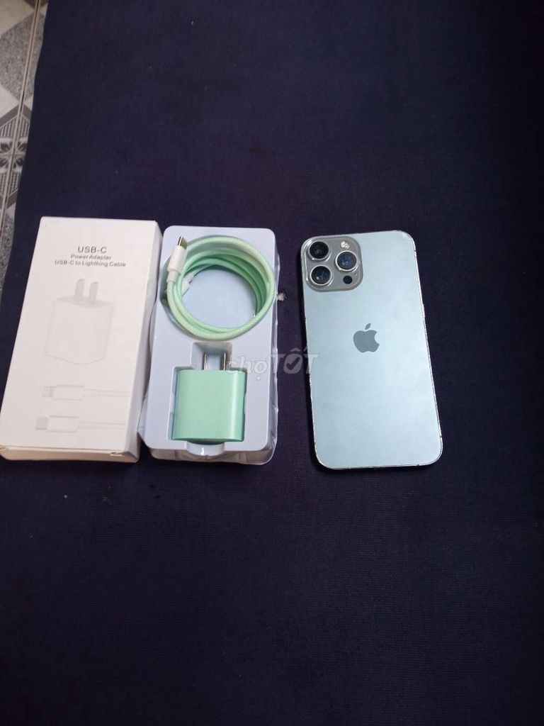 Apple iPhone 13 Pro Max Xanh Củ sạc, cáp sạc. Mua bán Điện thoại tại Huyện Châu Phú An Giang được đăng bởi Minh Giang  hình 1