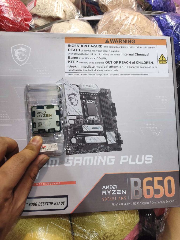 Mainboard MSI Gaming Plus AMD CPU Ryzen 7 7800X3Di. Mua bán Linh kiện (RAM, Card...) tại Huyện Hóc Môn Tp Hồ Chí Minh được đăng bởi Mai An hình 1