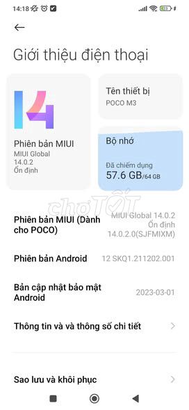 POCO M3 64GB Đen. Mua bán Điện thoại tại Quận 1 Tp Hồ Chí Minh được đăng bởi Hội Đồ Điện Tử hình 1