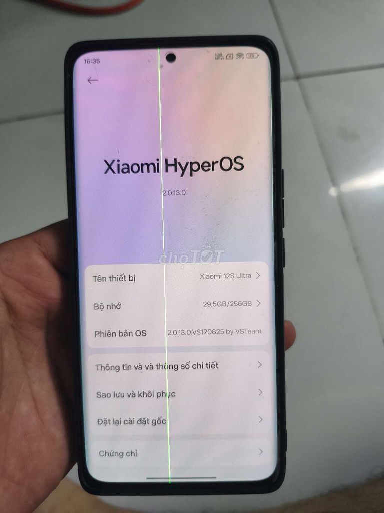 Xiaomi 12S Ultra 256GB Xám Sọc màn hình. Mua bán Điện thoại tại Thành phố Thủ Đức Tp Hồ Chí Minh được đăng bởi Hiền Nhàn hình 1