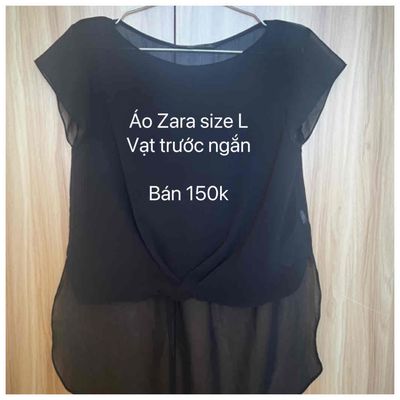 Áo Zara đen xuyên thấu, size L