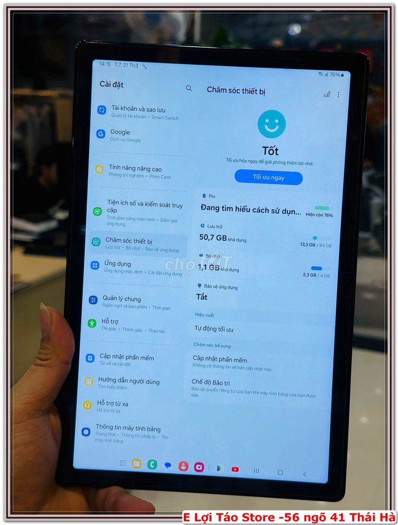 E pass Samsung Tab A8 2022  BẢN 4G+WIFI 10.5 inch. Mua bán Máy tính bảng tại Quận Đống Đa Hà Nội được đăng bởi Nguyễn Tiến Lợi hình 1