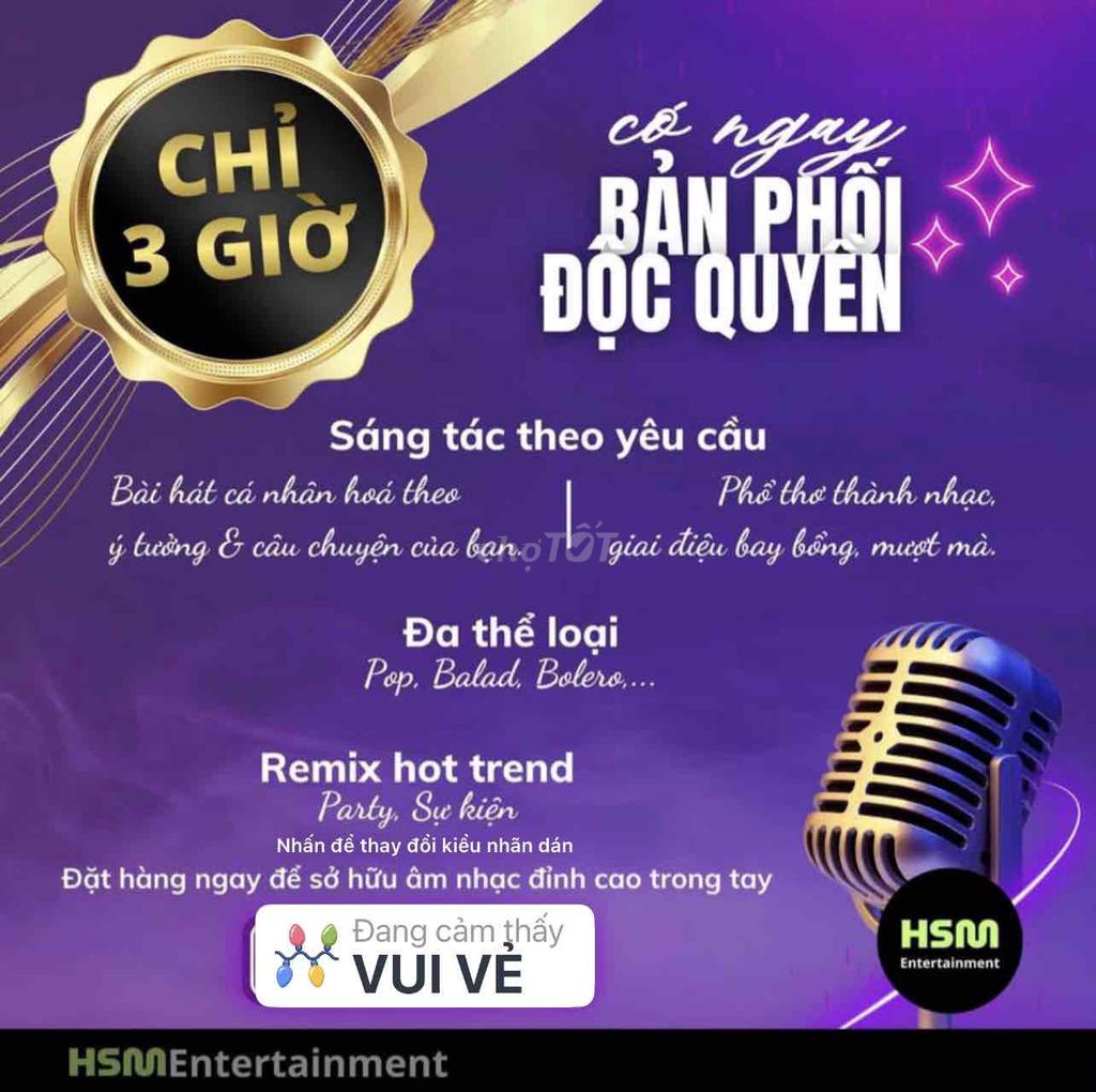 Dịch vụ Sáng tác nhạc. Dịch vụ tại Quận Tân Phú Tp Hồ Chí Minh được đăng bởi Hoàng Sơn Midi  hình 1