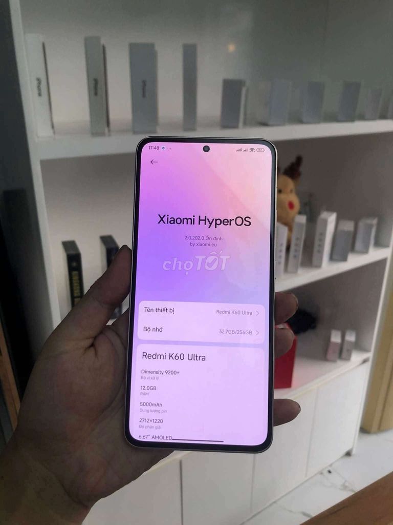 Xiaomi Redmi K60 Ultra 256GB Trắng zin full. Mua bán Điện thoại tại Quận 12 Tp Hồ Chí Minh được đăng bởi HP hình 1