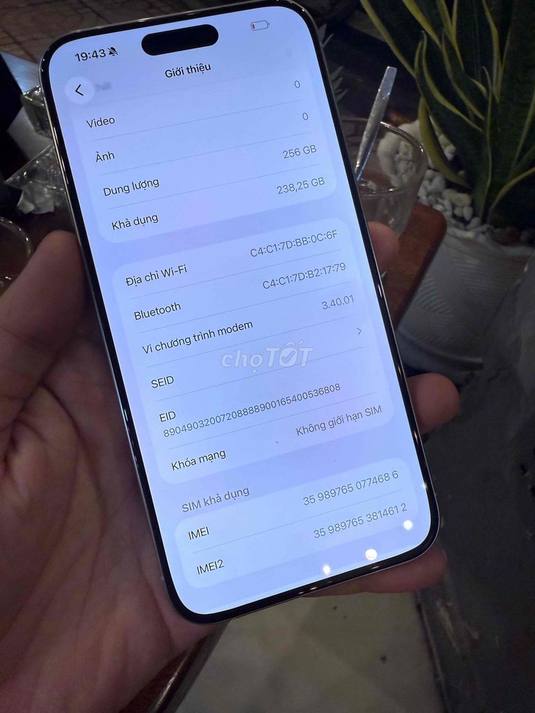 iPhone 15 Pro Max 256GB Xám máy pin cao quốc tế. Mua bán Điện thoại tại Thành phố Sa Đéc Đồng Tháp được đăng bởi trà văn lâm hình 1