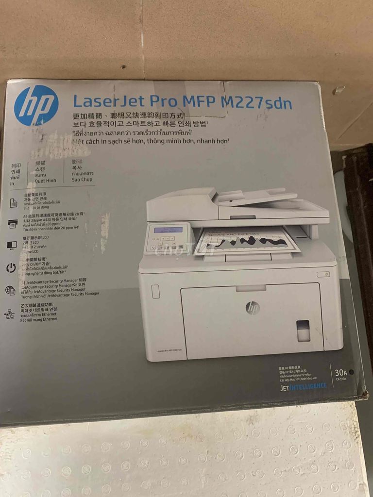 em có máy in HP M227 SDN cần bán ạ