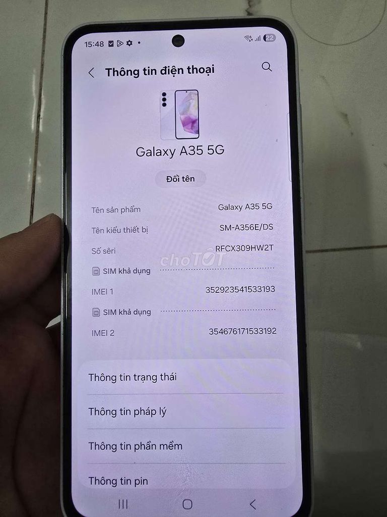 Samsung Galaxy A35 5G 8/128GB Xanh Ngọc Trai. Mua bán Điện thoại tại Thành phố Thủ Đức Tp Hồ Chí Minh được đăng bởi Trọng hình 1