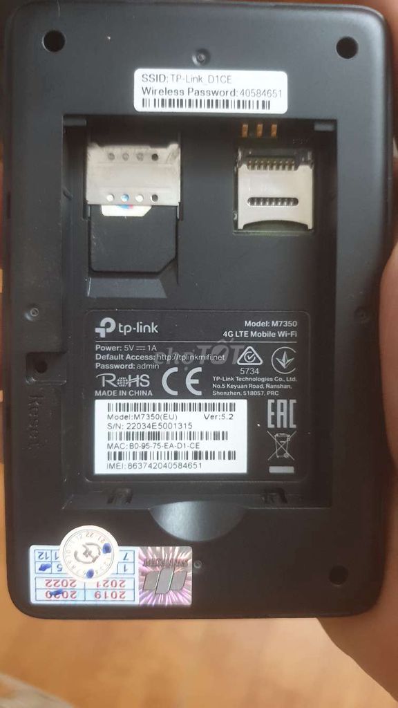 Bộ phát Wifi TP-Link M7350 Đen. Mua bán Phụ kiện (Màn hình, Chuột...) tại Thành phố Thuận An Bình Dương được đăng bởi Collection hình 1