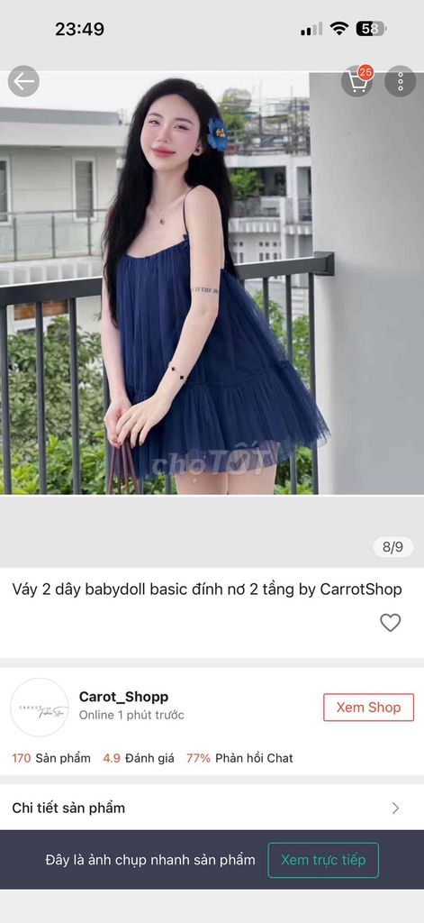 Váy babydoll nữ voan trẻ trung. Mua bán Quần áo tại Thành phố Thủ Đức Tp Hồ Chí Minh được đăng bởi Minh Trang hình 1