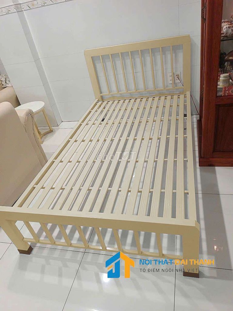Giường sắt 1M MN01 MÀU KEM, SIÊUXINH, HỎATỐC HCM. Mua bán Giường, chăn ga gối nệm tại Quận Tân Phú Tp Hồ Chí Minh được đăng bởi NỘI THẤT ĐẠI THÀNH hình 1