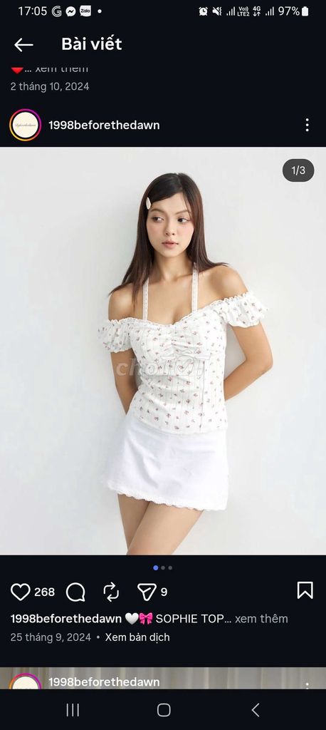 Set Dawn Nữ size S. Mua bán Quần áo tại Quận Bình Thuỷ Cần Thơ được đăng bởi Tường Vy hình 1