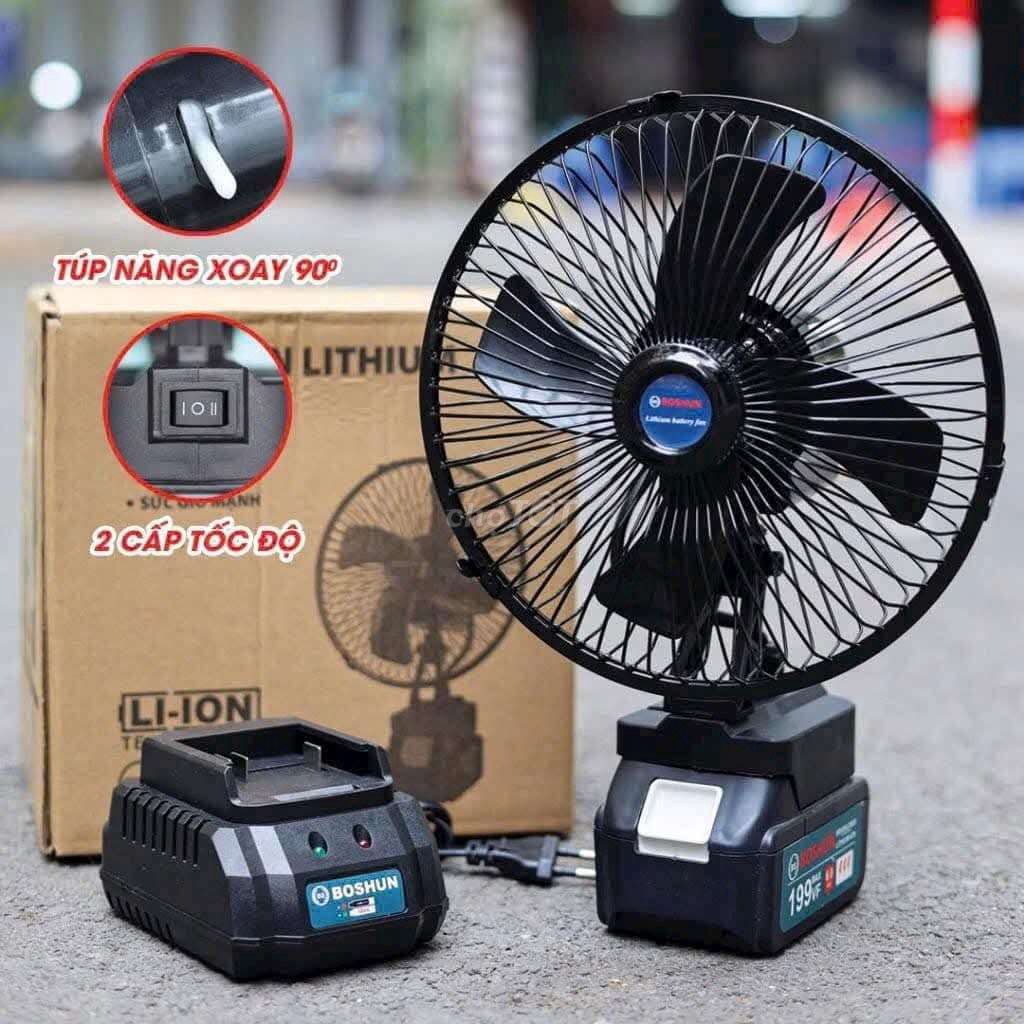 Quạt pin tích điện 21v