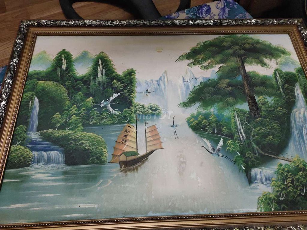 Bán bức tranh cổ xưa phong cảnh đẹp có hồn