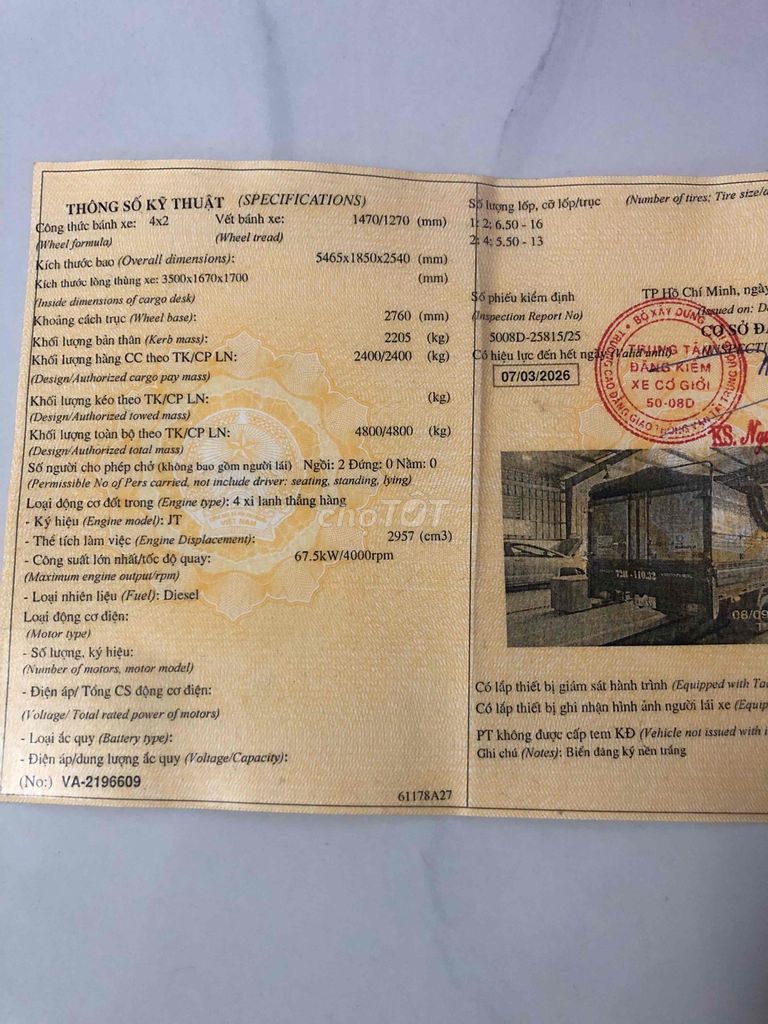 ban kia k165 2,4t đời 2015 xe zin đẹp. Mua bán Xe tải, xe ben tại Quận Bình Tân Tp Hồ Chí Minh được đăng bởi nguyen van phong hình 4