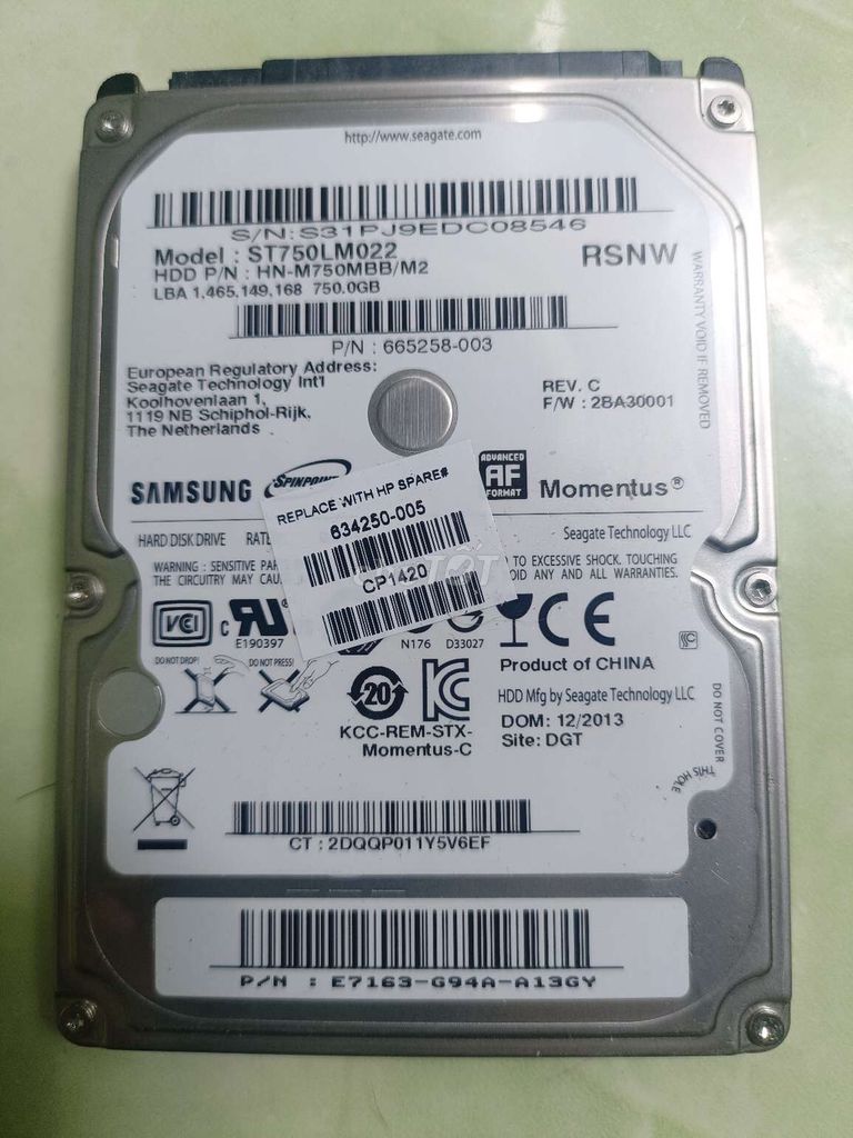 HDD Samsung 750gb