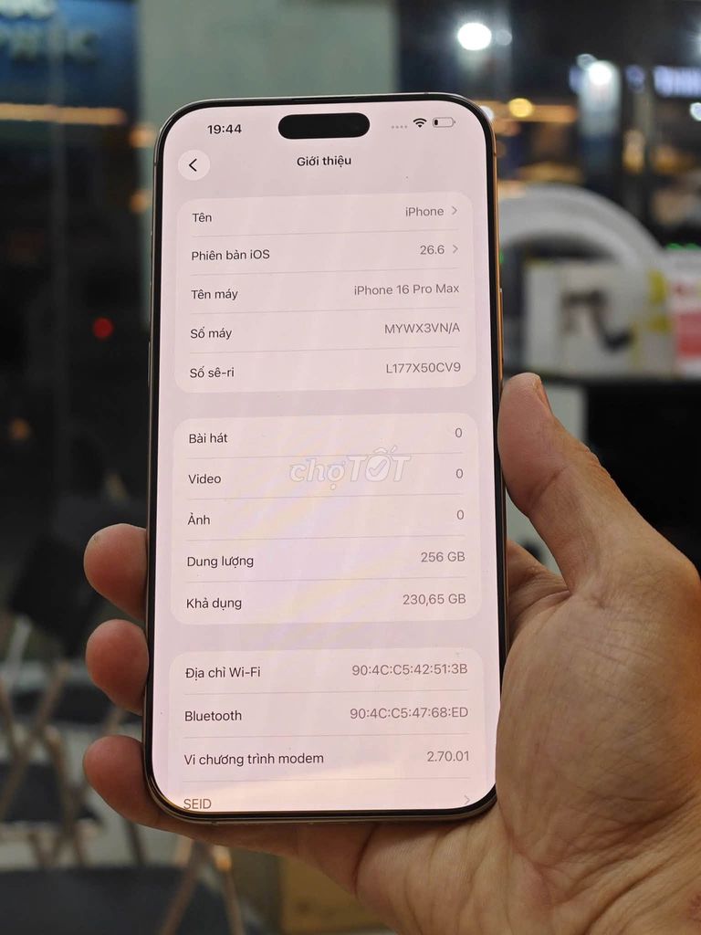 Apple iPhone 16 Pro Max 256GB Vàng Đã qua sử dụng. Mua bán Điện thoại tại Thành phố Biên Hòa Đồng Nai được đăng bởi Hội Đồ Điện Tử hình 1
