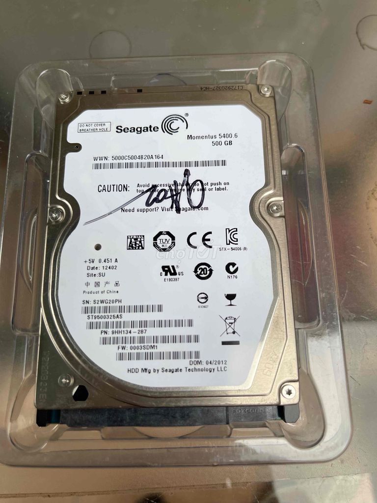 Ổ cứng Seagate Momentus 5400.6 500GB. Mua bán Linh kiện (RAM, Card...) tại Quận Gò Vấp Tp Hồ Chí Minh được đăng bởi Góc Thanh Lý hình 1
