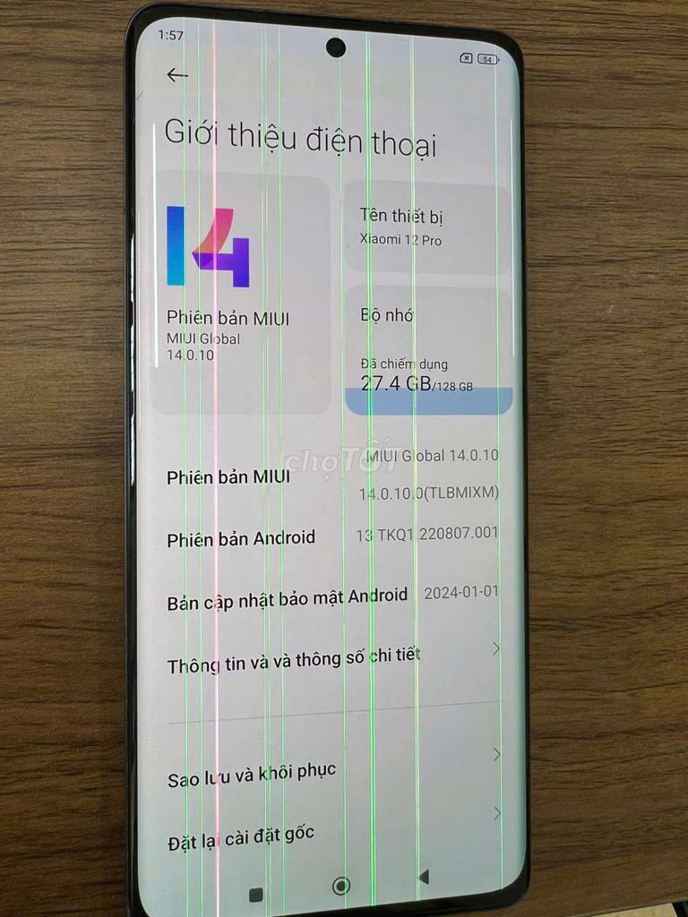 Xiaomi 12 Pro 128GB Đen. Mua bán Điện thoại tại Thành phố Ninh Bình Ninh Bình được đăng bởi Nguyễn Xuân Thắng hình 1