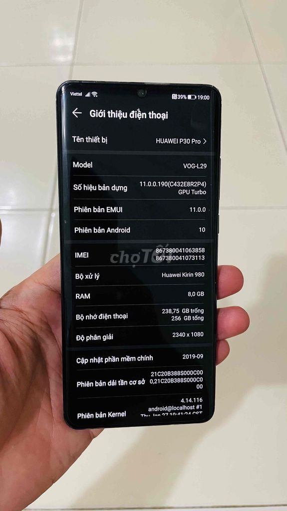 Huawei P30 Pro 256GB. Mua bán Điện thoại tại Thành phố Biên Hòa Đồng Nai được đăng bởi Minh hình 1