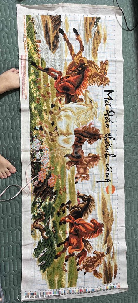 tranh thêu Mã Đáo Thành Công 1m30cm x 44 cm. Mua bán Đồ sưu tầm, đồ cổ tại Huyện Gia Lâm Hà Nội được đăng bởi Minh Hà hình 1