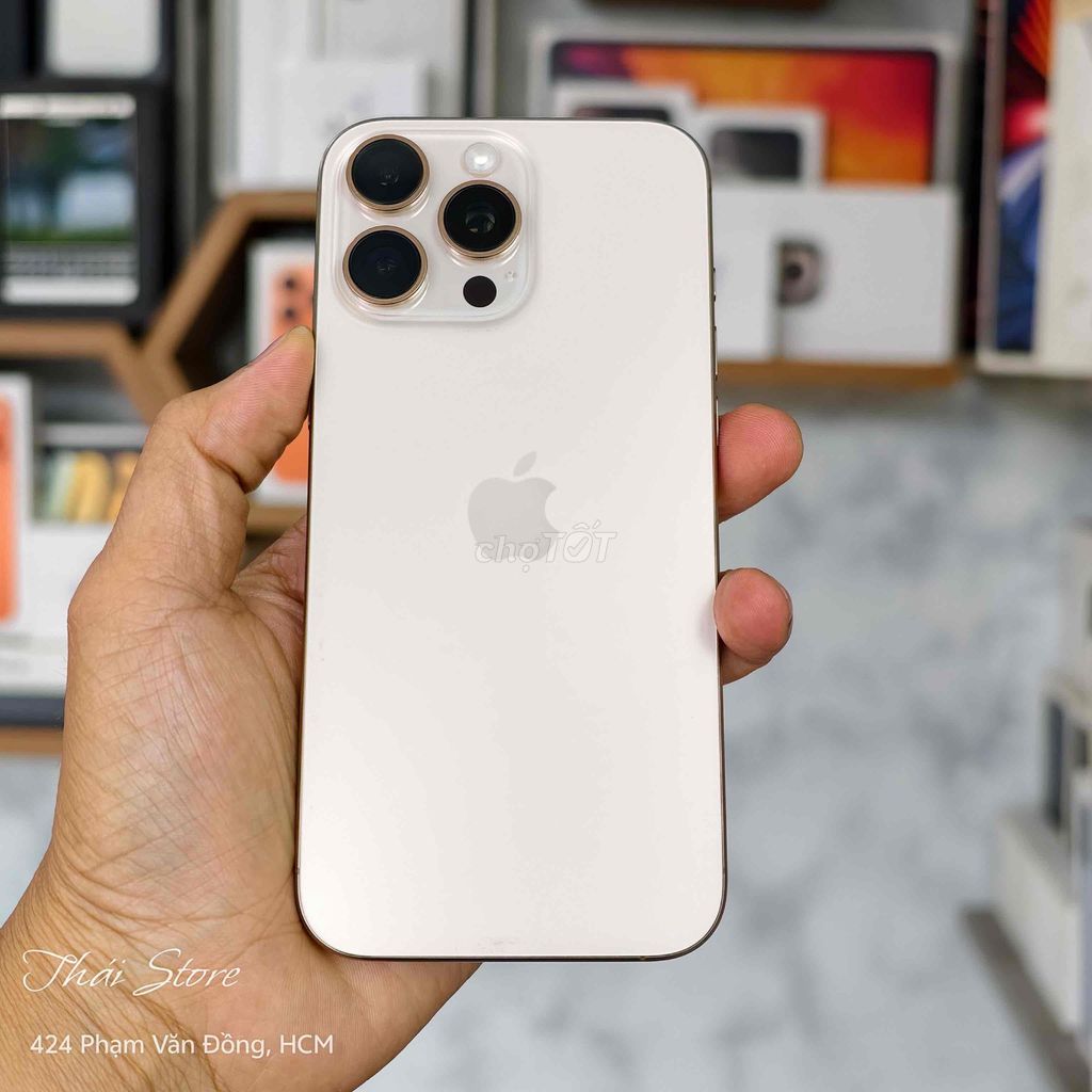 iPhone 16 Promax 512GB Gold Mỹ LL/A 99% Zin 100%. Mua bán Điện thoại tại Quận Bình Thạnh Tp Hồ Chí Minh được đăng bởi Thái Store hình 1