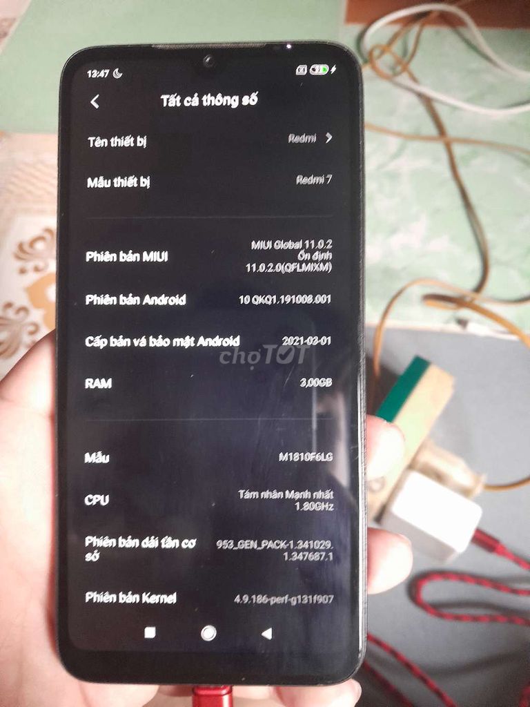 Xiaomi Redmi 7 Đen mất nút nguồn. Mua bán Điện thoại tại Quận Gò Vấp Tp Hồ Chí Minh được đăng bởi Tuấn  hình 1