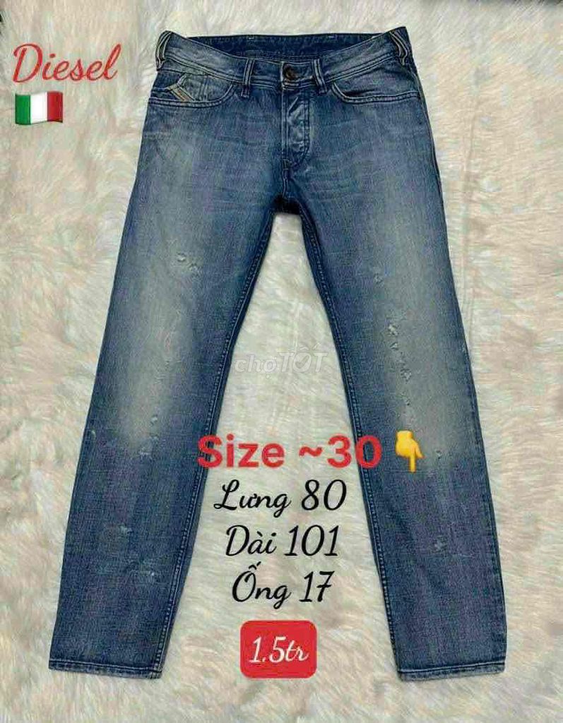 Jeans nam si Tuyển DIESEL Size ~30 Ship COD to