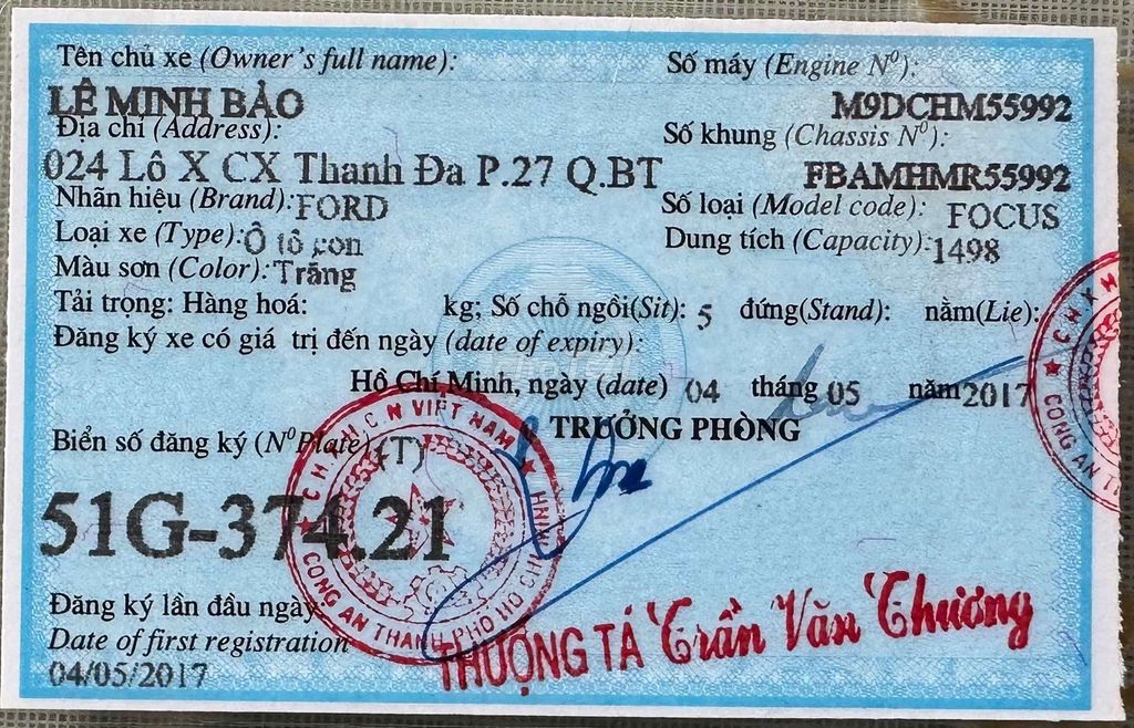 FOCUS TREND 1.5L 2017 LƯỚT 28000KM BẢO HÀNH 1 NĂM. Mua bán Ô tô tại Quận Bình Tân Tp Hồ Chí Minh được đăng bởi Lê Tử can  hình 19