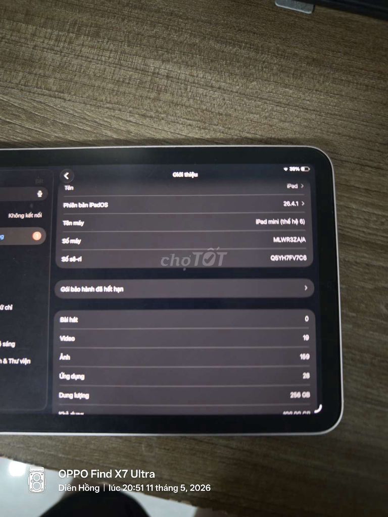 Apple iPad mini 6 256GB Xám Đã sử dụng. Mua bán Máy tính bảng tại Thành phố Pleiku Gia Lai được đăng bởi Duy Nghĩa hình 1