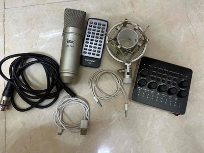 Combo sound card V10 và mic ISK AT100. Mua bán Tivi, Âm thanh tại Huyện Bình Chánh Tp Hồ Chí Minh được đăng bởi Hưng