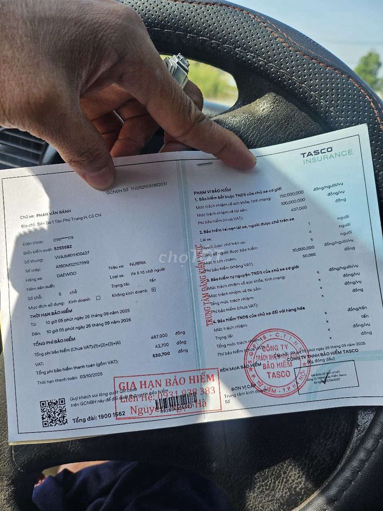 Nubira 2000 Trắng Giá 26tr. Mua bán Ô tô tại Thị xã Bến Cát Bình Dương được đăng bởi gà tre  hình 7