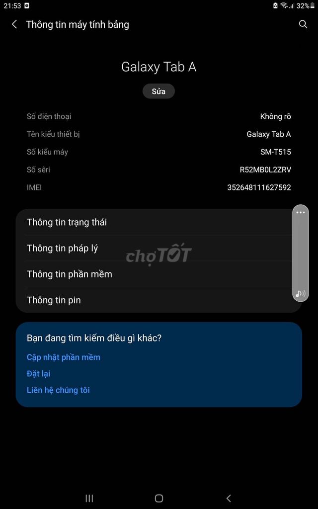 Samsung Galaxy Tab A SM-T515 3GB/32GB Đen. Mua bán Máy tính bảng tại Thành phố Thuận An Bình Dương được đăng bởi Phạm Đăng hình 1
