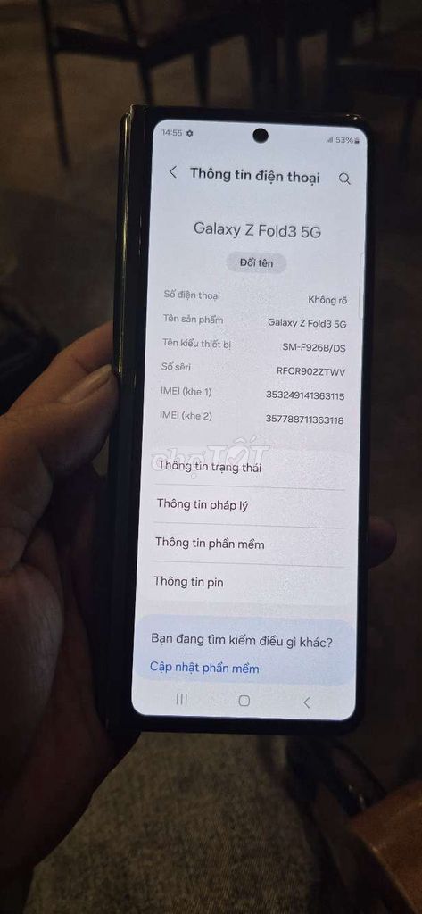 Z Fold3 5G 256GB Vn Màn ngoài ok 2tr5. Mua bán Điện thoại tại Huyện Hóc Môn Tp Hồ Chí Minh được đăng bởi Trần Kiên Mobile Shop hình 1