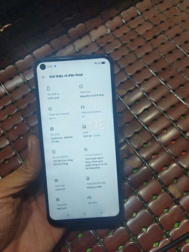 OPPO A53 Ram 8/256. Mua bán Điện thoại tại Thành phố Biên Hòa Đồng Nai được đăng bởi Đồ Cổ Chữa Cháy hình 1