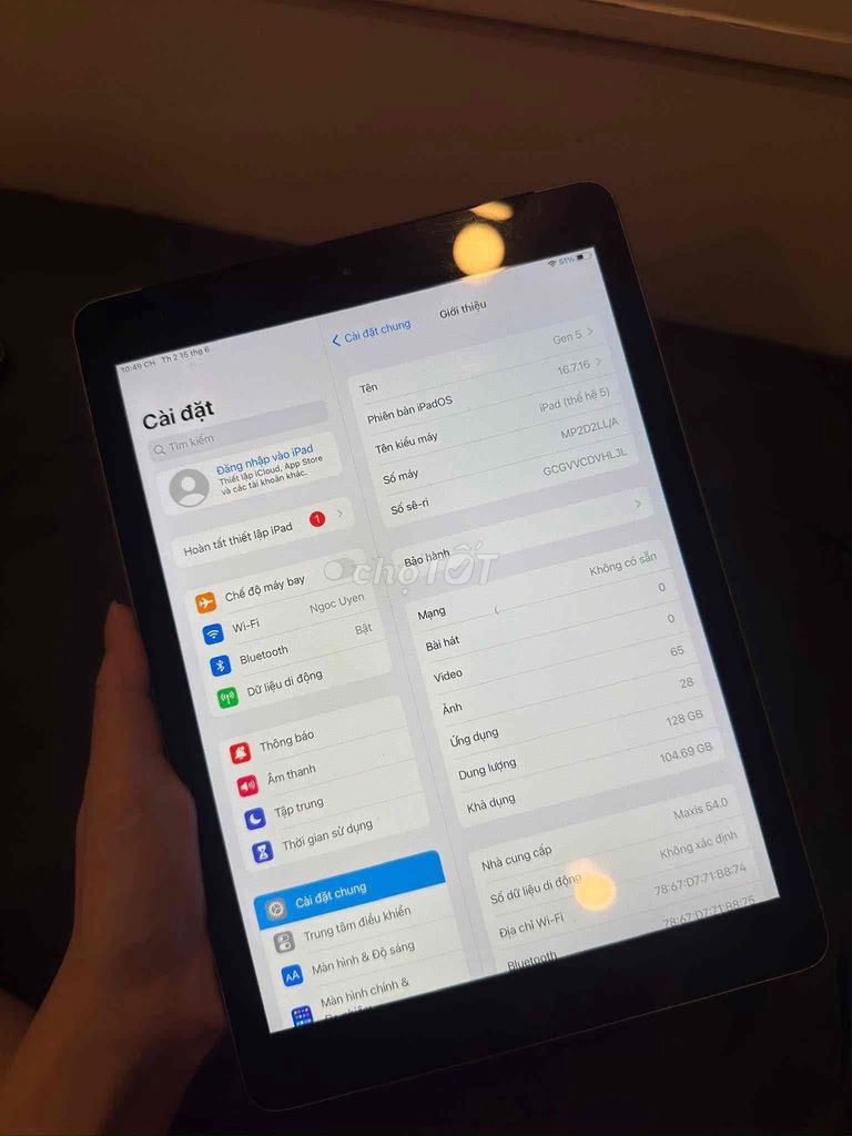 Ipad gen 5 128gb bản wf/3g. Mua bán Máy tính bảng tại Quận 12 Tp Hồ Chí Minh được đăng bởi Vi Vi hình 1