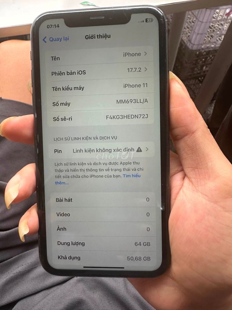 Apple iPhone 11 64GB Đen Đã sử dụng. Mua bán Điện thoại tại Thị xã Bến Cát Bình Dương được đăng bởi Hội Đồ Điện Tử hình 1