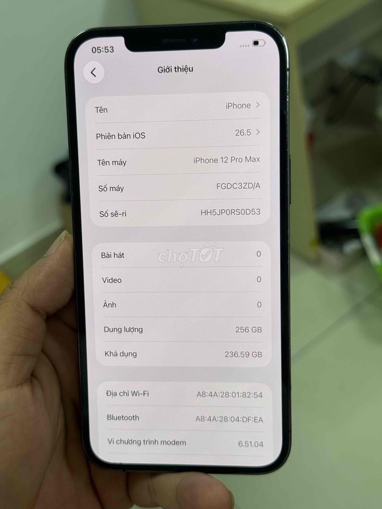 Apple iPhone 12 Pro Max 256GB Xám Đã qua sử dụng. Mua bán Điện thoại tại Thành phố Thuận An Bình Dương được đăng bởi Trung Apple Ko bán góp hình 1