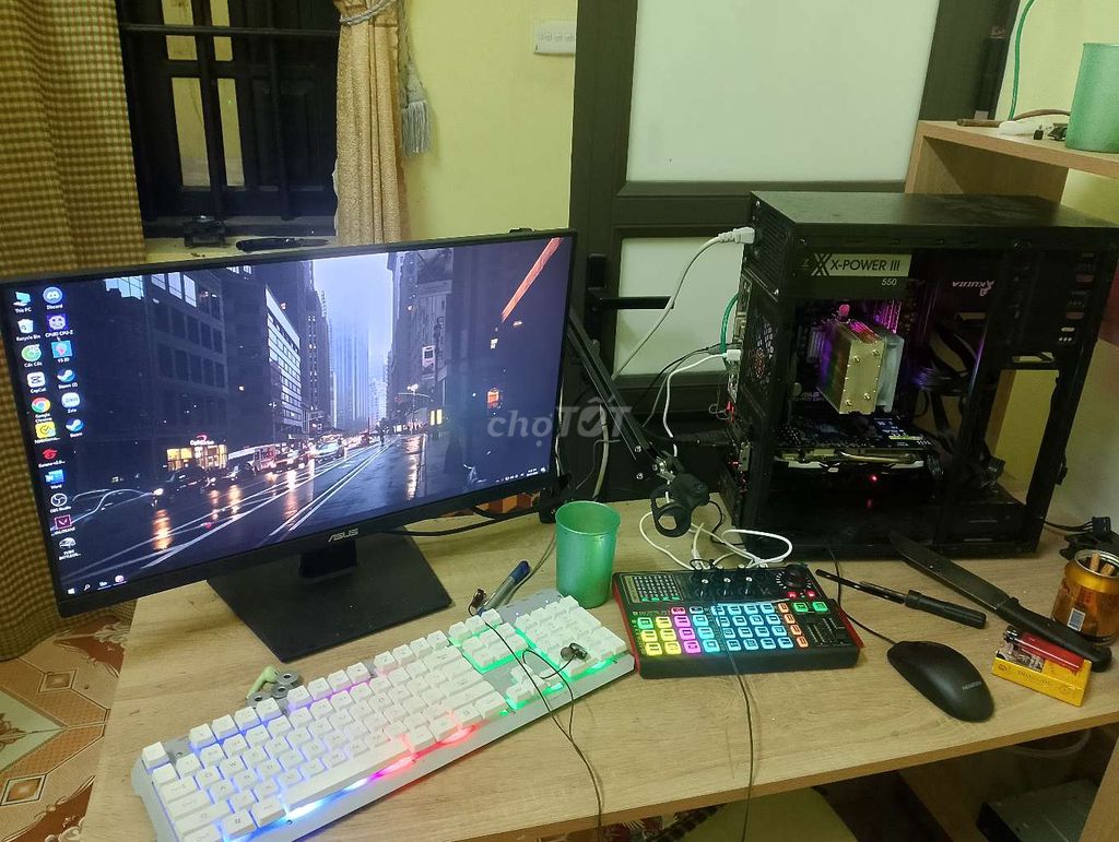 Màn 24in + i34150+ram20g+rx580 8g nguồn 550w