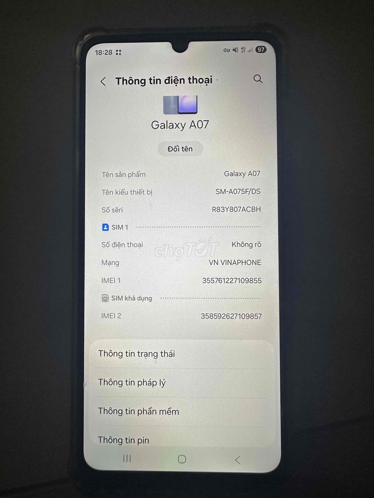 Điện thoại samsung A07. Mua bán Điện thoại tại Quận Ngũ Hành Sơn Đà Nẵng được đăng bởi Nguyễn phúc hình 1