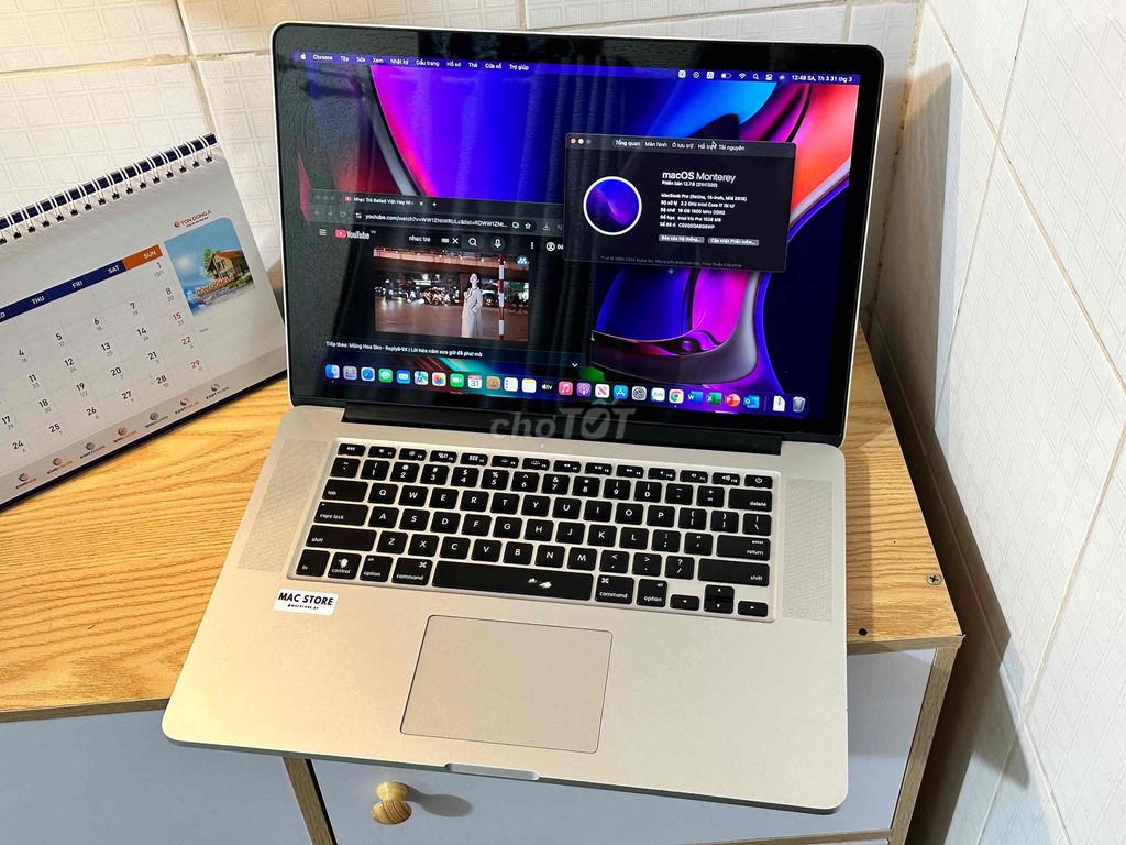 MacBook Pro 2015 - 15 inch i7 Ram 16Gb / SSD 256GB. Mua bán Laptop tại Huyện Giồng Trôm Bến Tre được đăng bởi Macbook xách tay giá rẻ hình 1