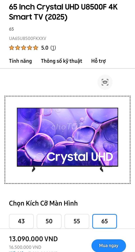 Tivi Samsung U8500F Mới 100%. Mua bán Tivi, Âm thanh tại Quận Ninh Kiều Cần Thơ được đăng bởi Nguyễn Quốc Khánh  hình 1