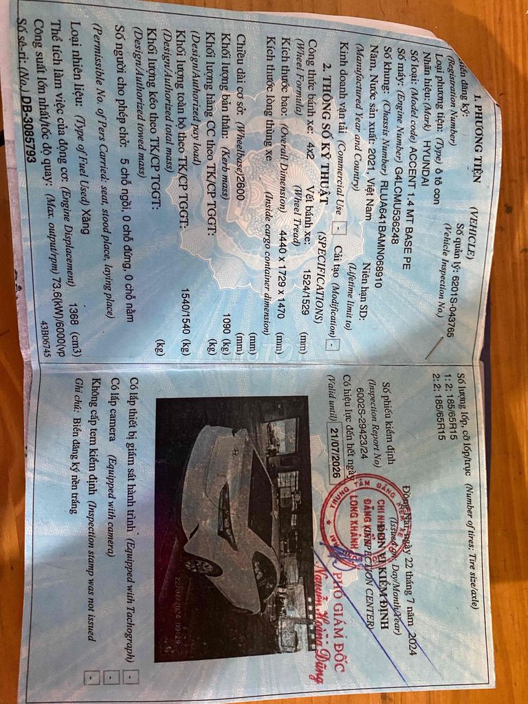 Hyundai Accent 2021 1.4 MT - 150000 km. Mua bán Ô tô tại Thành phố Long Khánh Đồng Nai được đăng bởi Nguyễn Công lý hình 6