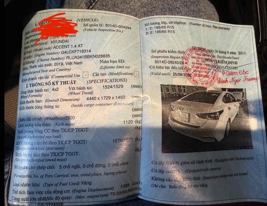 Accent 2019 1.4 AT - 26519 km, không dịch vụ. Mua bán Ô tô tại Huyện Hóc Môn Tp Hồ Chí Minh được đăng bởi Mr Po hình 12
