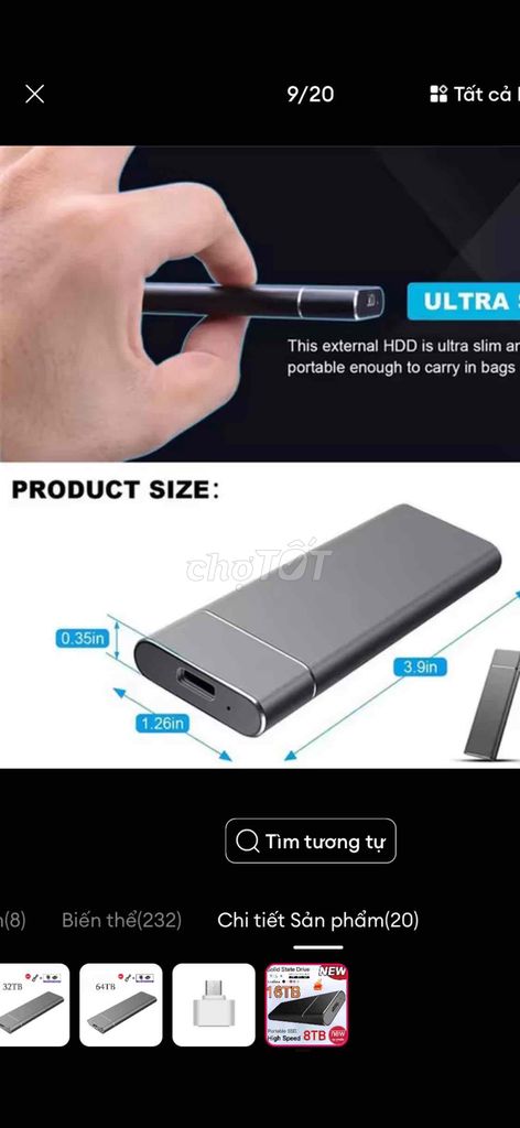 Ổ cứng di động SSD 2TB Lenovo Usb 3.0