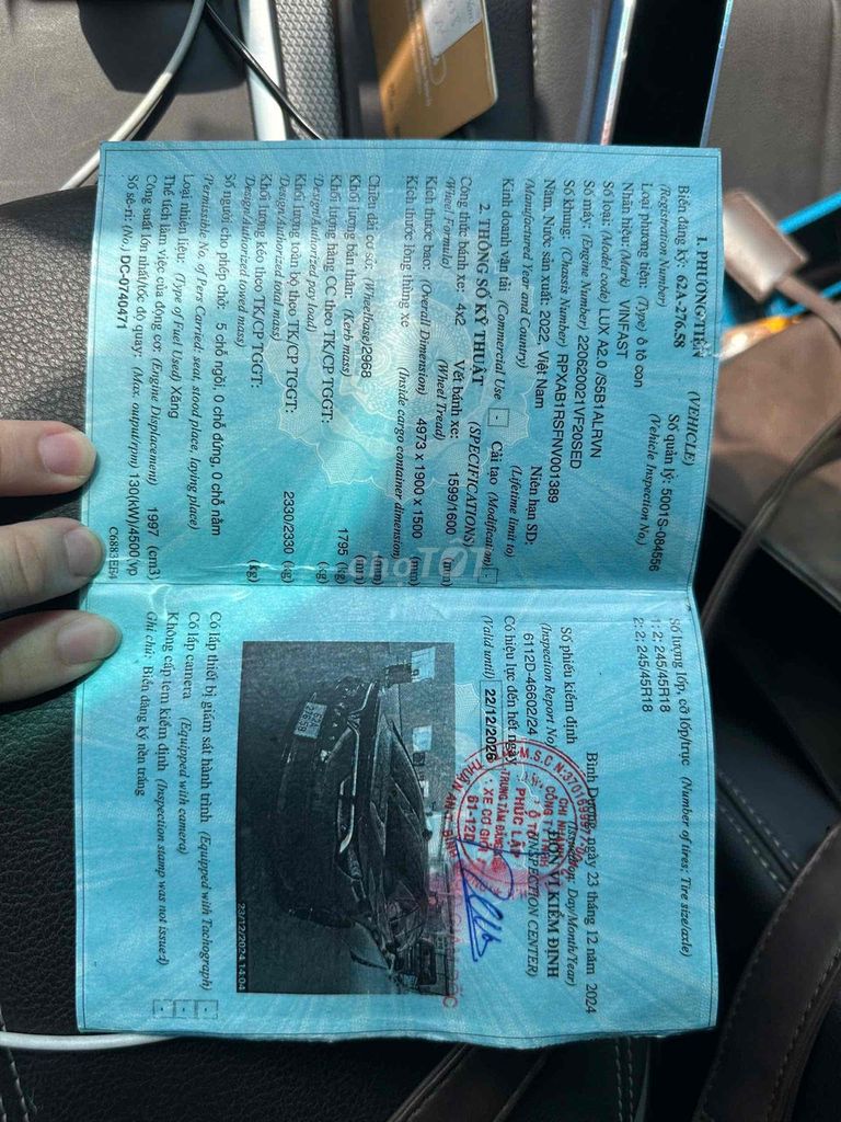 VinFast Lux A2.0 2022 A2.0 Tiêu chuẩn - 70000 km. Mua bán Ô tô tại Thành phố Thủ Đức Tp Hồ Chí Minh được đăng bởi Hiếu Nguyễn Công hình 9