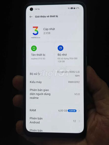 Realme V15 5G 128GB Xám. Mua bán Điện thoại tại Quận 1 Tp Hồ Chí Minh được đăng bởi Hội Đồ Điện Tử hình 1
