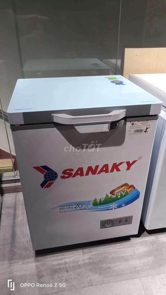 TL tủ đông Sanaky 100L tủ đông còn mới bao ship SG